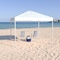 Flash Furniture 10'x10' White Pop Up Event Straight Leg Canopy Tent JJ-GZ1010-WH-GG - alternate 1